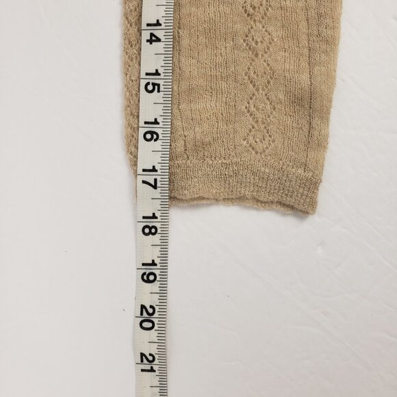 Banana Republic Xs Cardigan Knit Alpaca Wool blend Lightweight Tan Cream Sweater - Picture 14 of 16